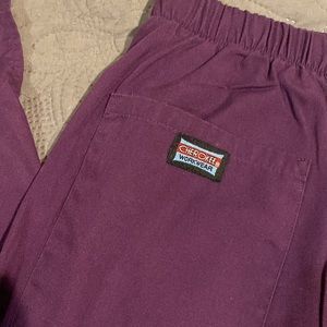 Cherokee Drawstring Flare Leg Scrub Pants